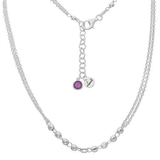 [AG2200L] GARGANTILLA MI HISTORIA PLATA 925MM - LILA