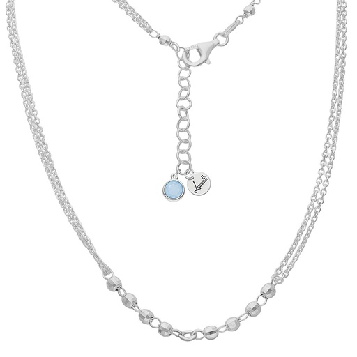 [AG2200A] GARGANTILLA MI HISTORIA PLATA 925MM - AZUL