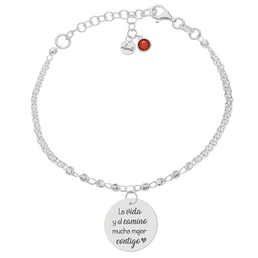 [AG3232] PULSERA MI HISTORIA PLATA 925MM FORZADA + BOLAS - CAMINO
