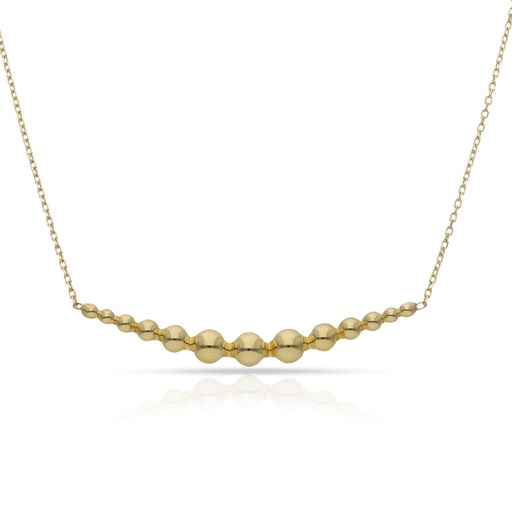 [G934] GARGANTILLA ORO 18KL MEDIAS BOLAS