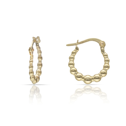 [A515] AROS ORO 18KL BOLAS - 10MM