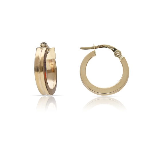 [A516] AROS ORO 18KL ONDAS - 10MM