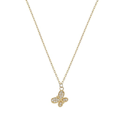 [G211] GARGANTILLA ORO 18KL MARIPOSA