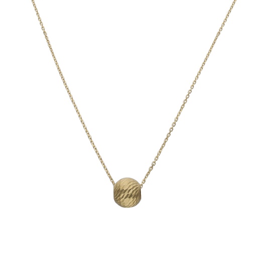 [G201] GARGANTILLA ORO 18KL BOLA TALLADA