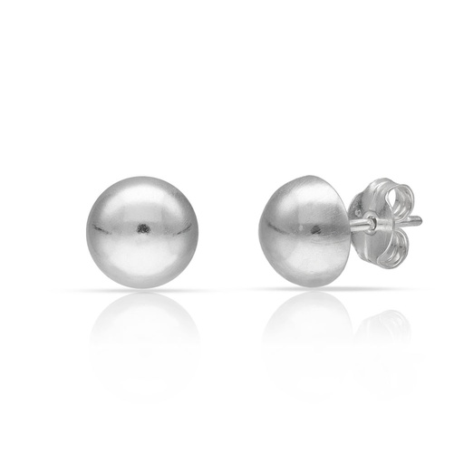 [AG1771] PENDIENTES PLATA 925MM MEDIA BOLA - 8MM