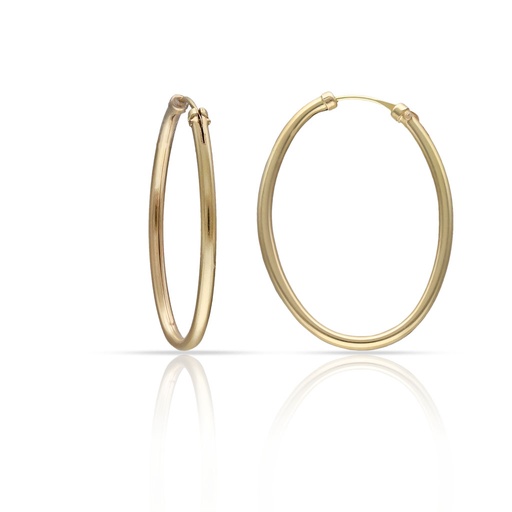 [A345] AROS ORO 18KL OVAL - 15x21MM