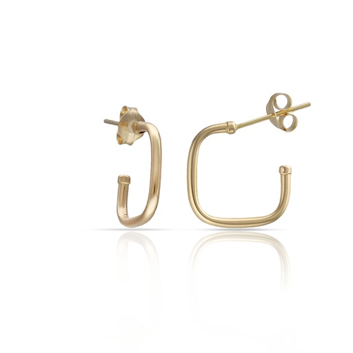 [A343] AROS ORO 18KL CUADRADOS - 11x11MM