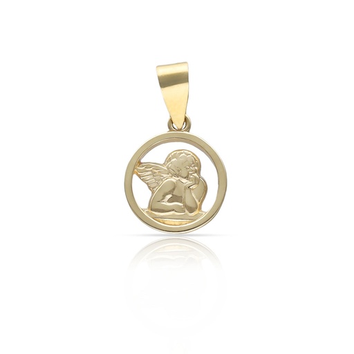 [G338] MEDALLA ORO 18KL ANGEL - 10MM