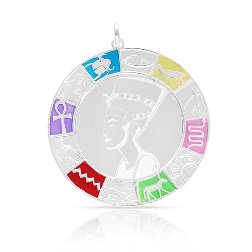 [AG695] COLGANTE PLATA 925MM NEFERTITI · EGIPTO - 30MM