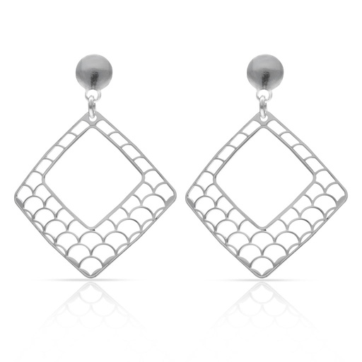 [AG1788] PENDIENTES PLATA 925MM ROMBO CALADOS