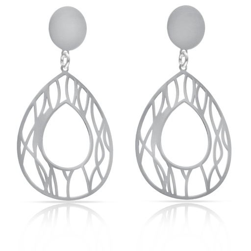 PENDIENTES PLATA 925MM LAGRIMA CALADOS