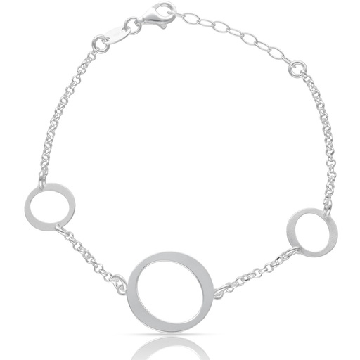 [AG9022] PULSERA PLATA 925MM 3 CIRCULOS