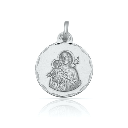 [AG4037] MEDALLA PLATA 925MM SAN JOSE - 15MM