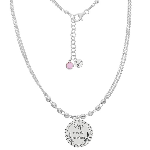 [AG2206] GARGANTILLA MI HISTORIA PLATA 925MM - PROFE ERES DE MATRICULA