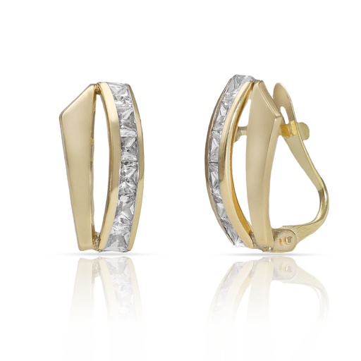[P1580] PENDIENTES ORO 18KL CIRCONITAS