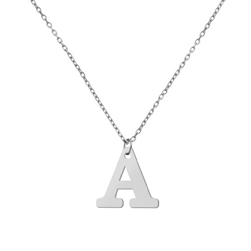 GARGANTILLA ORO BLANCO 18KL LETRA RECTA