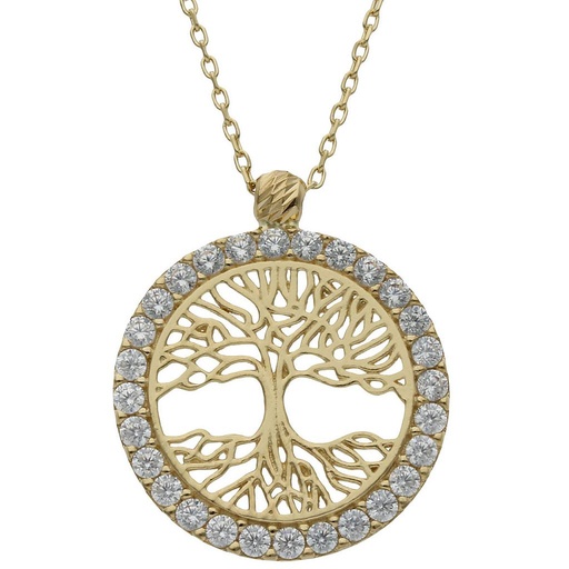 [G1155] GARGANTILLA ORO 18KL ARBOL DE LA VIDA - 16MM