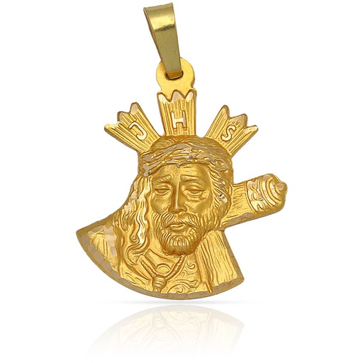 [AG4105] MEDALLA PLATA CHAPADA EN ORO GRAN PODER - 25x33MM