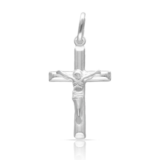 [AG8019] CRUZ PLATA 925MM CON CRISTO MEDIANO - 15x26MM