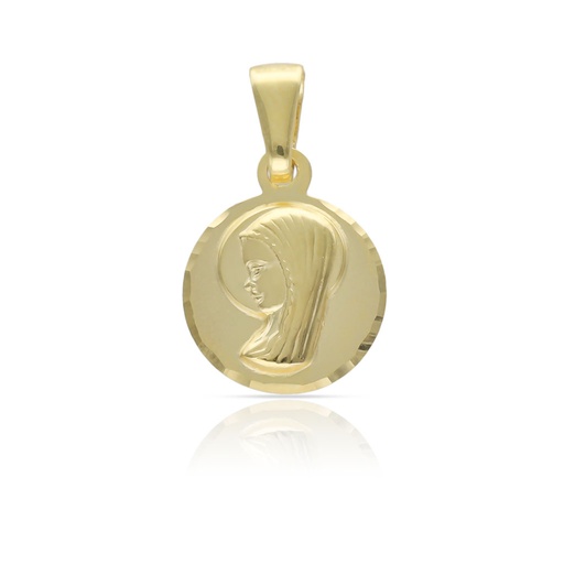 [AG4137] MEDALLA PLATA CHAPADA EN ORO VIRGEN NIÑA - 14MM