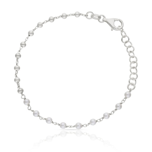 [AG9075] PULSERA PLATA 925MM BOLAS + PERLAS