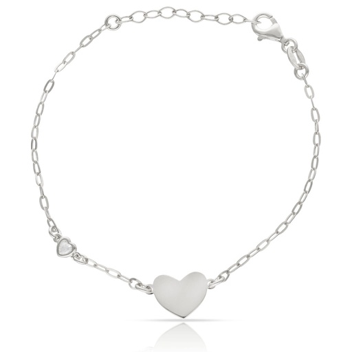 [AG9061] PULSERA PLATA 925MM CORAZON + CIRCONITA