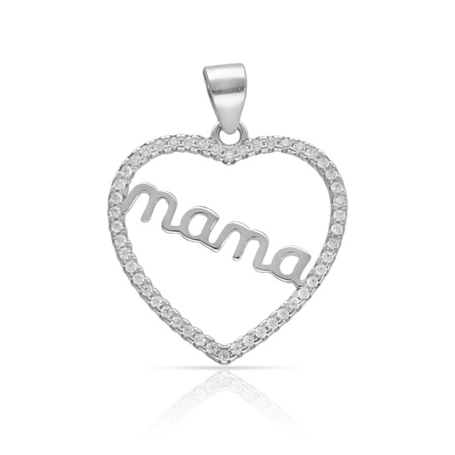 [AG8010] COLGANTE PLATA 925MM MAMA CORAZON - 20x20MM