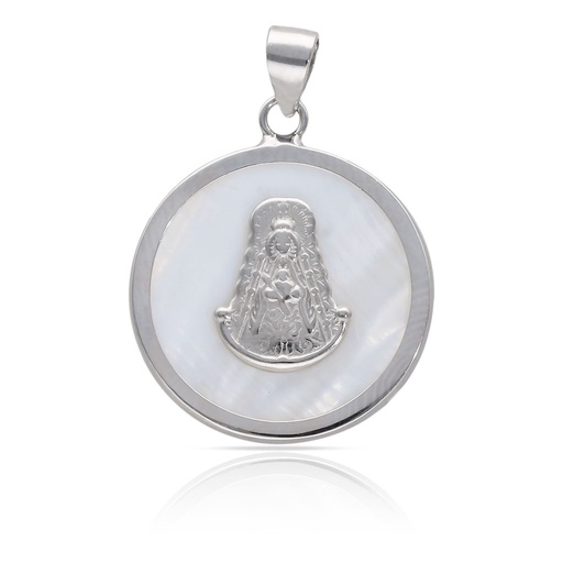 [AG8014] COLGANTE PLATA DE LEY VIRGEN DEL ROCIO + NACAR - 20MM