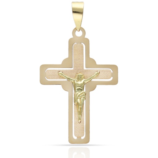 [C513] CRUZ ORO 18KL CRISTO - 17x23MM