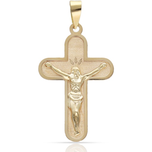[C512] CRUZ ORO 18KL CRISTO - 17x25MM
