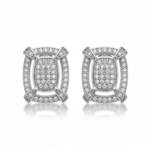 [AG5021P] PENDIENTES PLATA 925MM CIRCONITAS