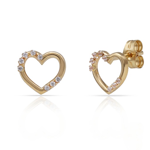 [P1630] PENDIENTES ORO 18KL CIRCONITAS - 8.50x8MM