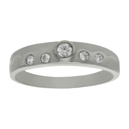 SORTIJA ORO BLANCO 18KL DIAMANTES - STOCK