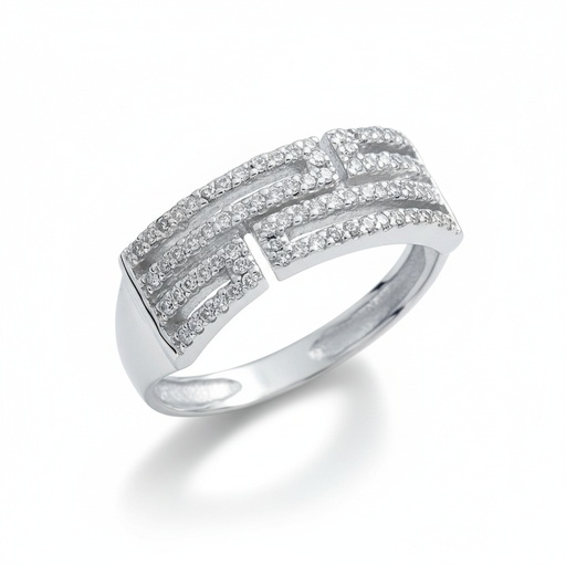 SORTIJA ORO BLANCO 18KL DIAMANTES - STOCK