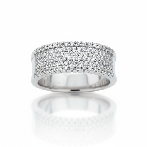 SORTIJA ORO BLANCO 18KL DIAMANTES - STOCK