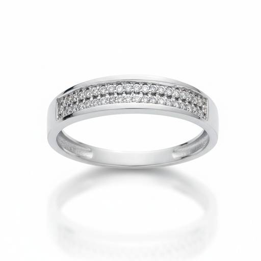 SORTIJA ORO BLANCO 18KL DIAMANTES - STOCK