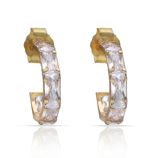 [P1633] AROS ORO 18KL CIRCONITAS - 11MM