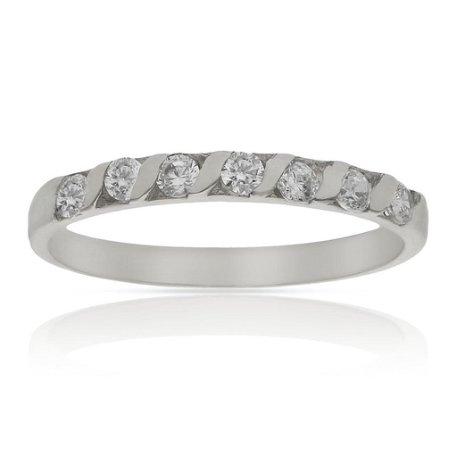 SORTIJA ORO BLANCO 18KL DIAMANTES - STOCK