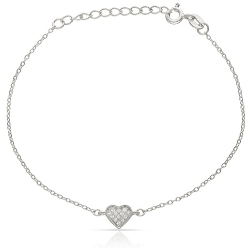 [AG9083] PULSERA PLATA 925MM CORAZON CIRCONITAS