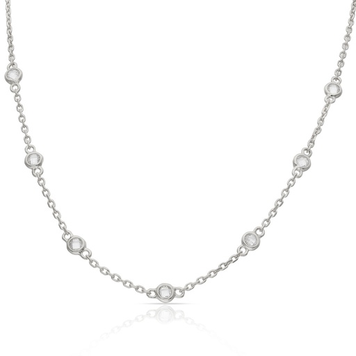 [AG8039] GARGANTILLA PLATA 925MM CHATONES