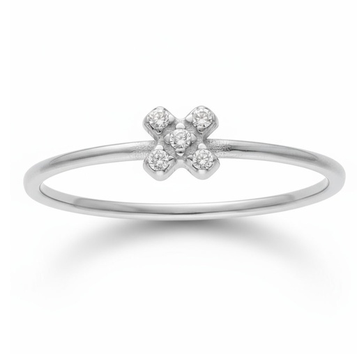 SORTIJA ORO BLANCO 18KL DIAMANTES - STOCK