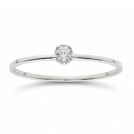 SORTIJA ORO BLANCO 18KL DIAMANTE - STOCK