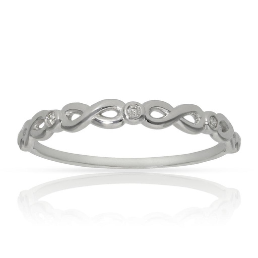 SORTIJA ORO BLANCO 18KL DIAMANTES INFINITOS - STOCK