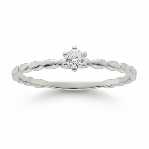 SORTIJA ORO BLANCO 18KL DIAMANTE - STOCK