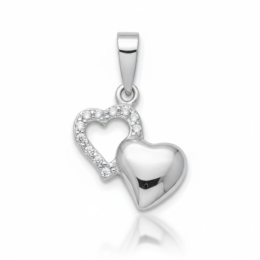 [LCR503B-STOCK] COLGANTE ORO BLANCO 18KL DIAMANTES - STOCK