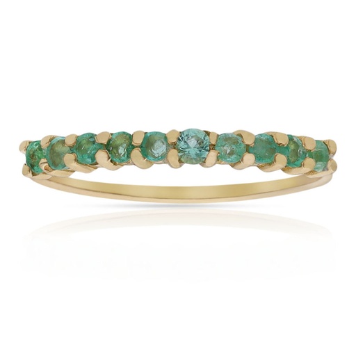 SORTIJA ORO 18KL 10 ESMERALDAS FINAS