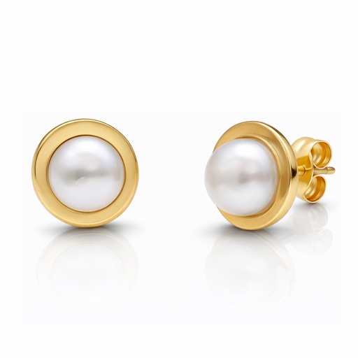 [P3223] PENDIENTES ORO 18KL PERLAS