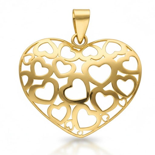 [G1169] COLGANTE ORO 18KL CORAZON - 28x25MM