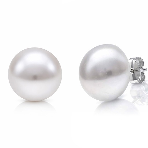 [AG1838] PENDIENTES PLATA 925MM MEDIAS PERLAS - 12MM