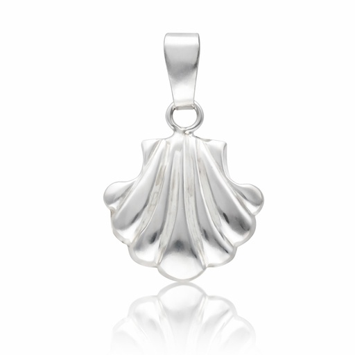 [AG8044] COLGANTE PLATA 925MM CONCHA DE SANTIAGO GRANDE - 15x15MM